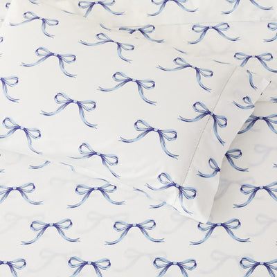 Gentle Ribbons Printed Cotton Percale Sheet Set