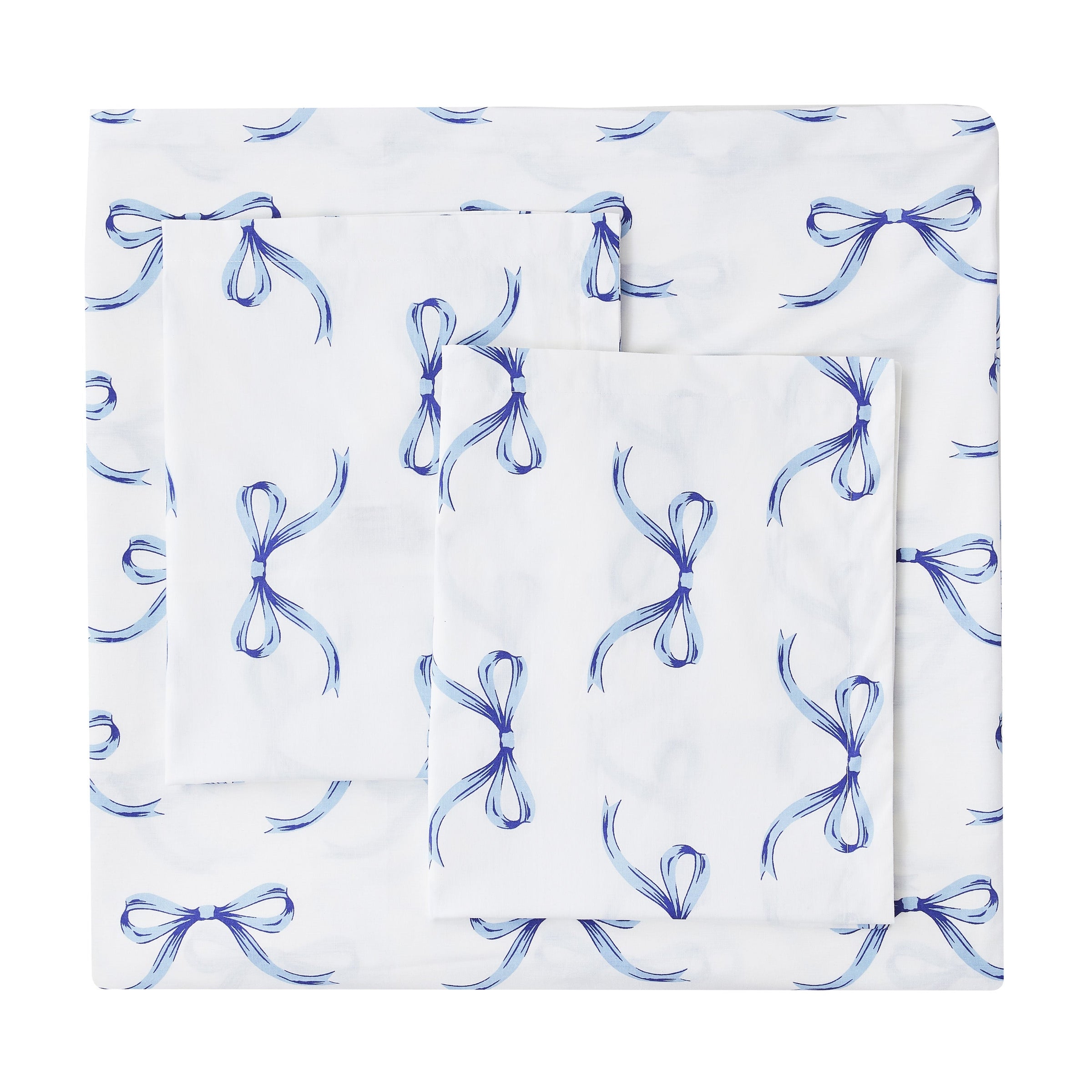Gentle Ribbons Printed Cotton Percale Duvet Set