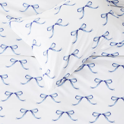 Gentle Ribbons Printed Cotton Percale Duvet Set