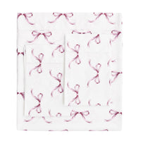 Gentle Ribbons Printed Cotton Percale Sheet Set
