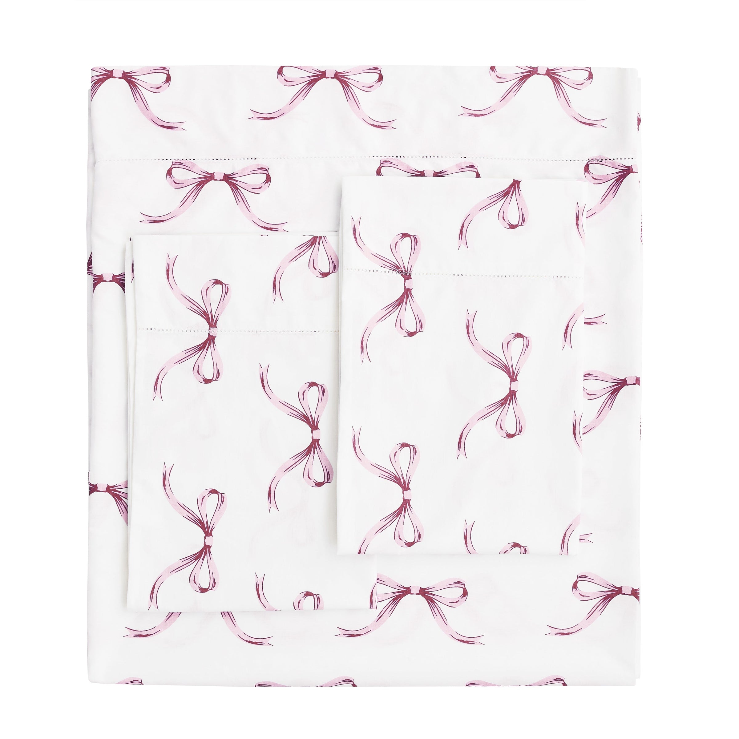 Gentle Ribbons Printed Cotton Percale Sheet Set