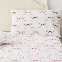 Gentle Ribbons Printed Cotton Percale Sheet Set