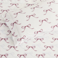Gentle Ribbons Printed Cotton Percale Sheet Set