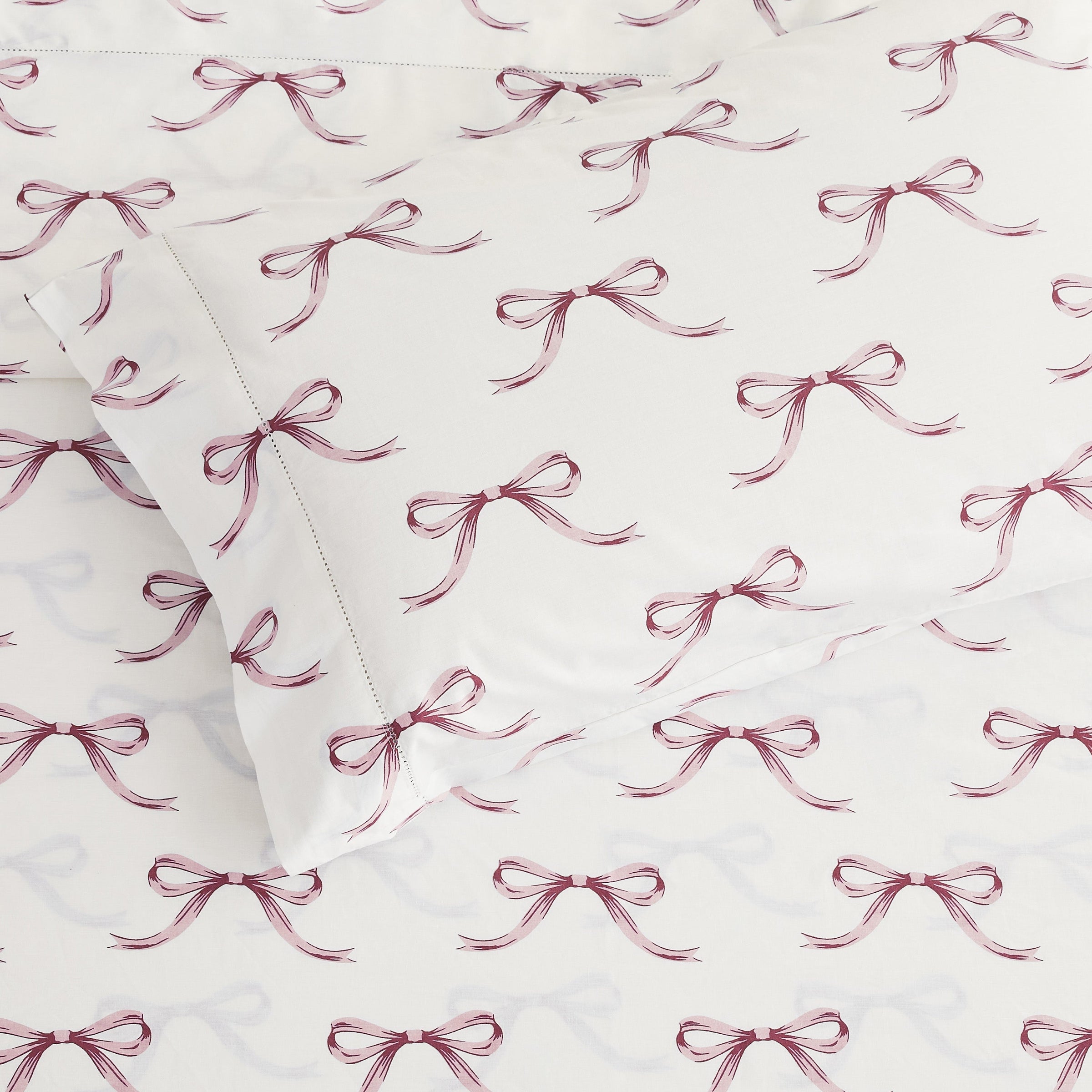 Gentle Ribbons Printed Cotton Percale Sheet Set