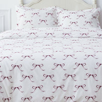 Gentle Ribbons Printed Cotton Percale Duvet Set