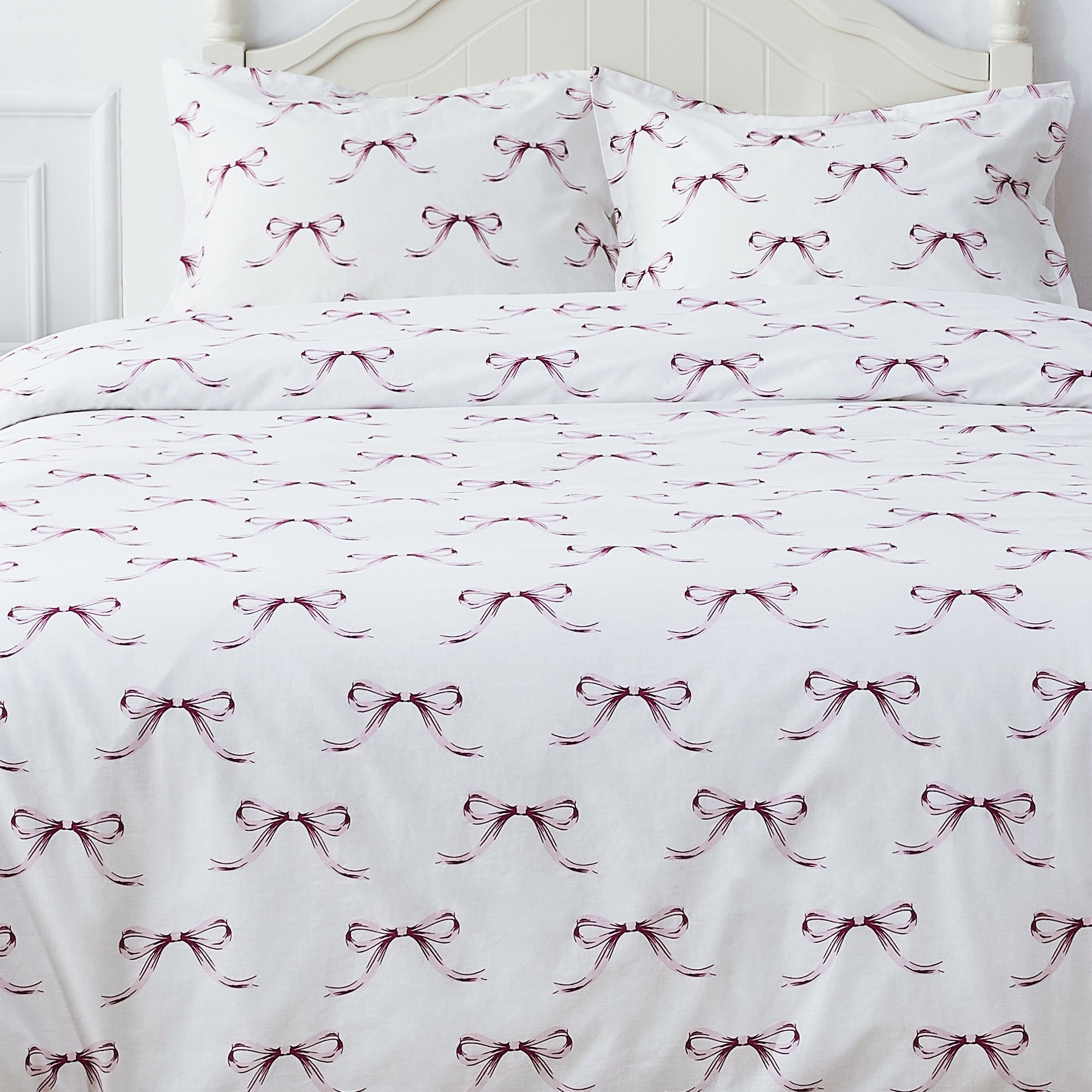 Gentle Ribbons Printed Cotton Percale Duvet Set