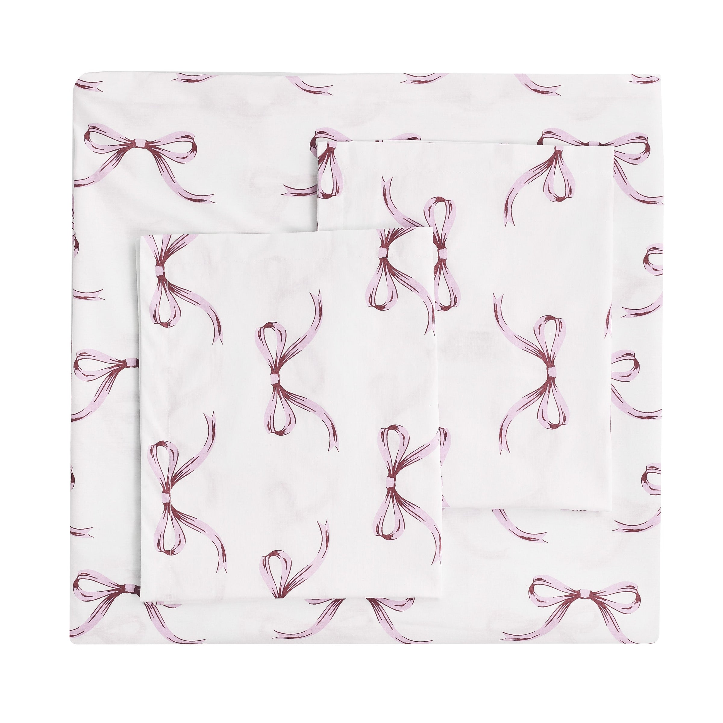 Gentle Ribbons Printed Cotton Percale Duvet Set