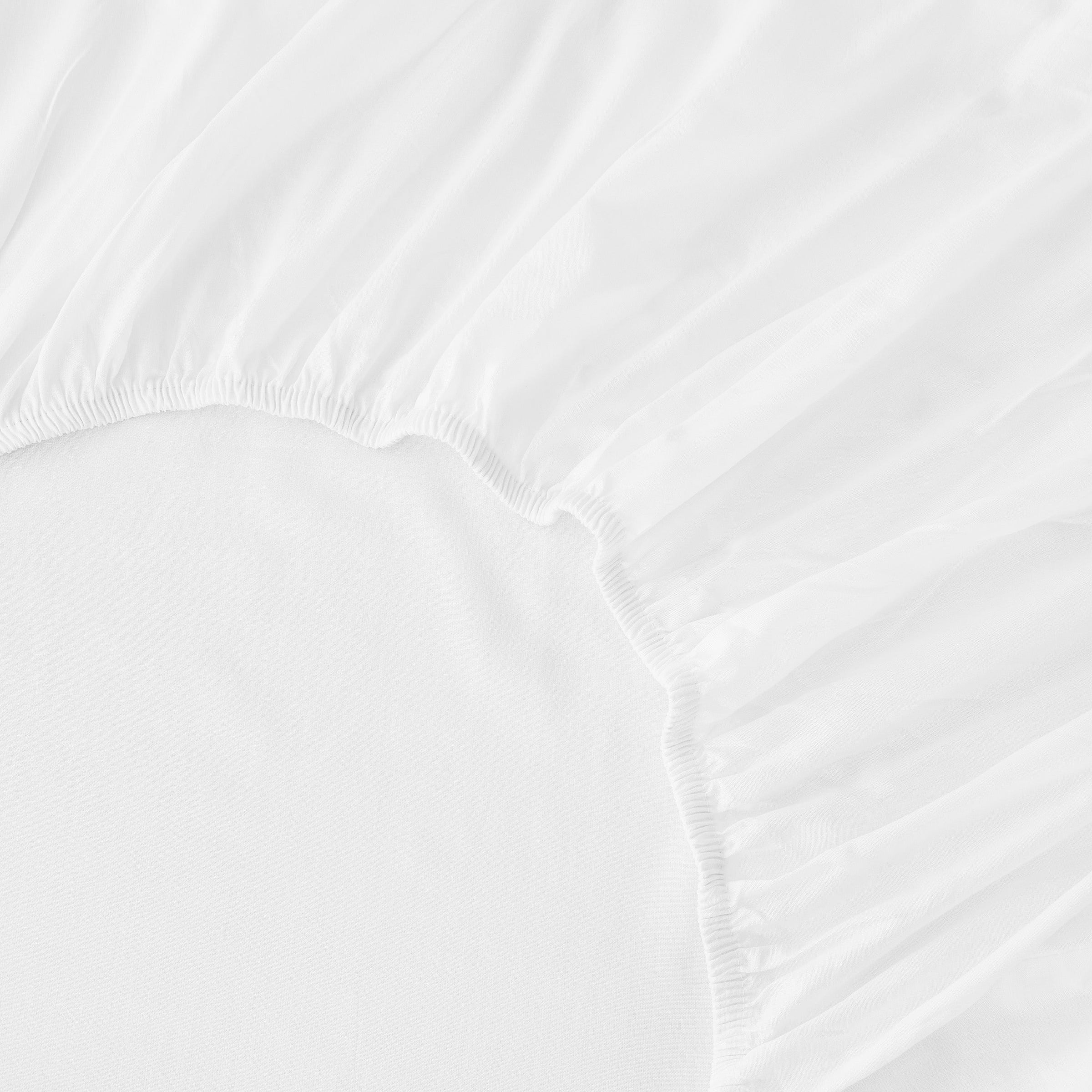 Double Layer Ruffle Cotton Percale Sheet Set