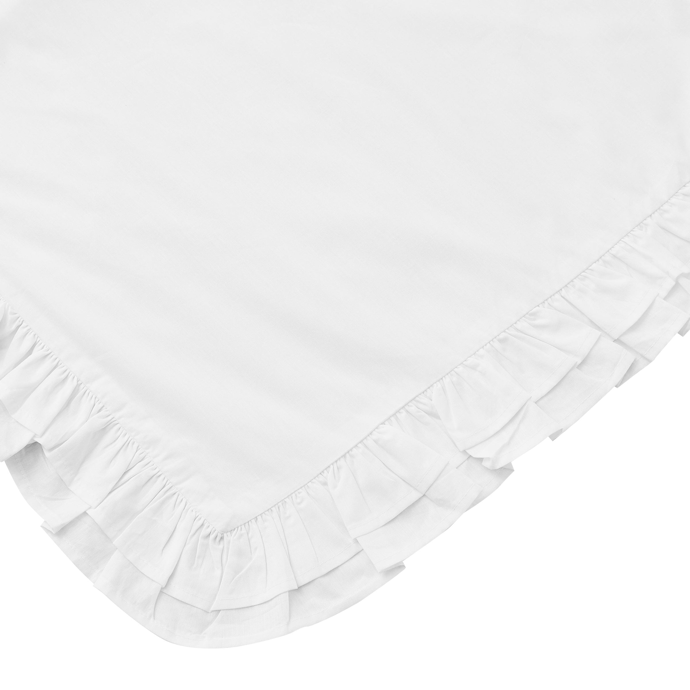 Double Layer Ruffle Cotton Percale Duvet Set