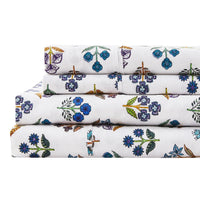 Happy Garden Printed Cotton Percale Sheet Set