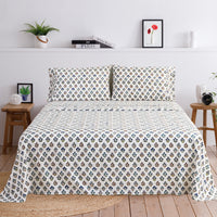 Happy Garden Printed Cotton Percale Sheet Set