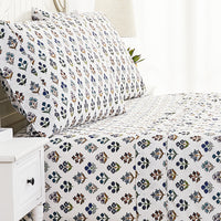 Happy Garden Printed Cotton Percale Sheet Set