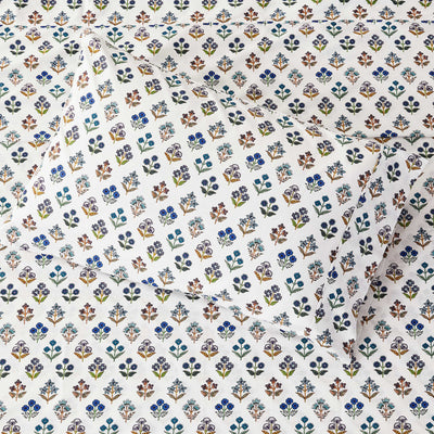 Happy Garden Printed Cotton Percale Sheet Set