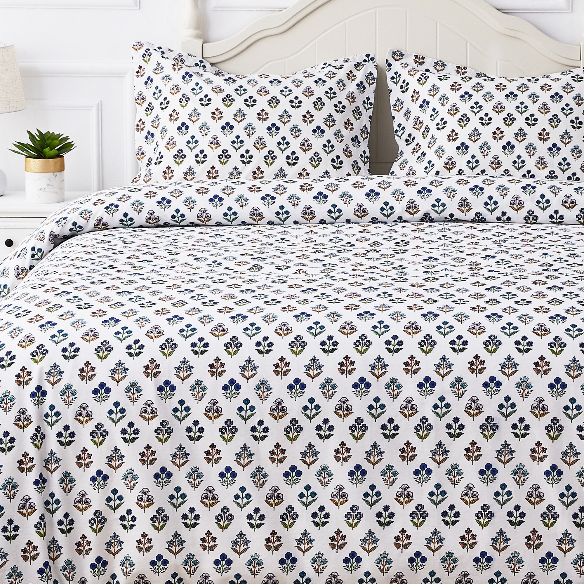 Happy Garden Printed Cotton Percale Duvet Set