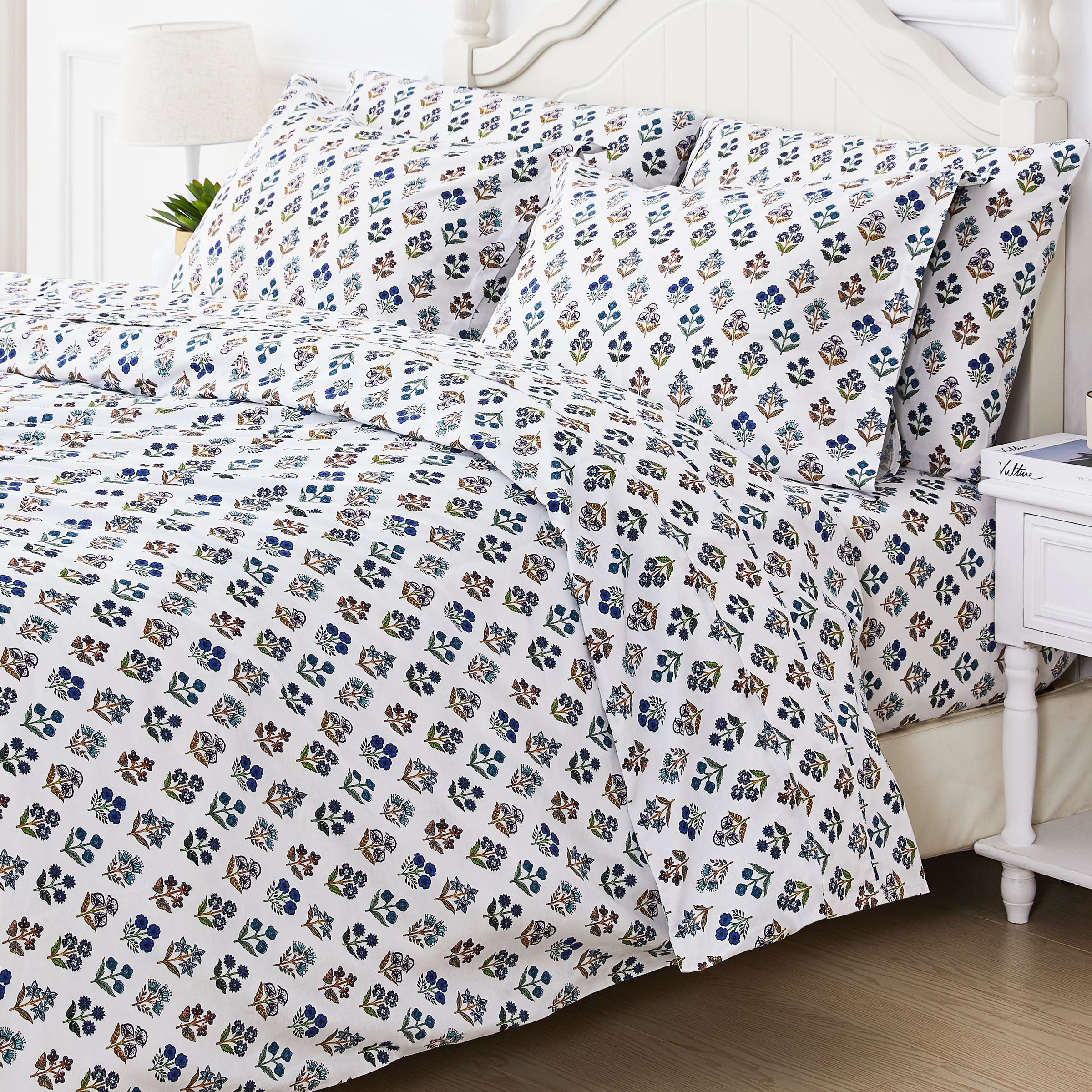 Happy Garden Printed Cotton Percale Duvet Set