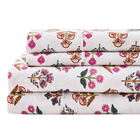 Happy Garden Printed Cotton Percale Sheet Set