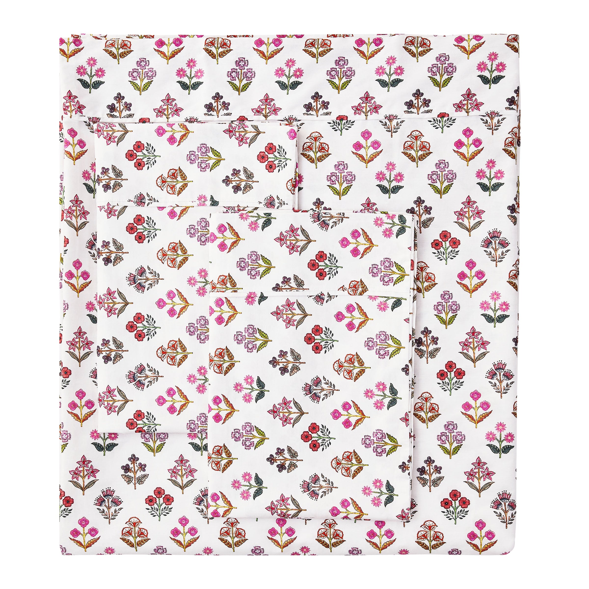 Happy Garden Printed Cotton Percale Sheet Set