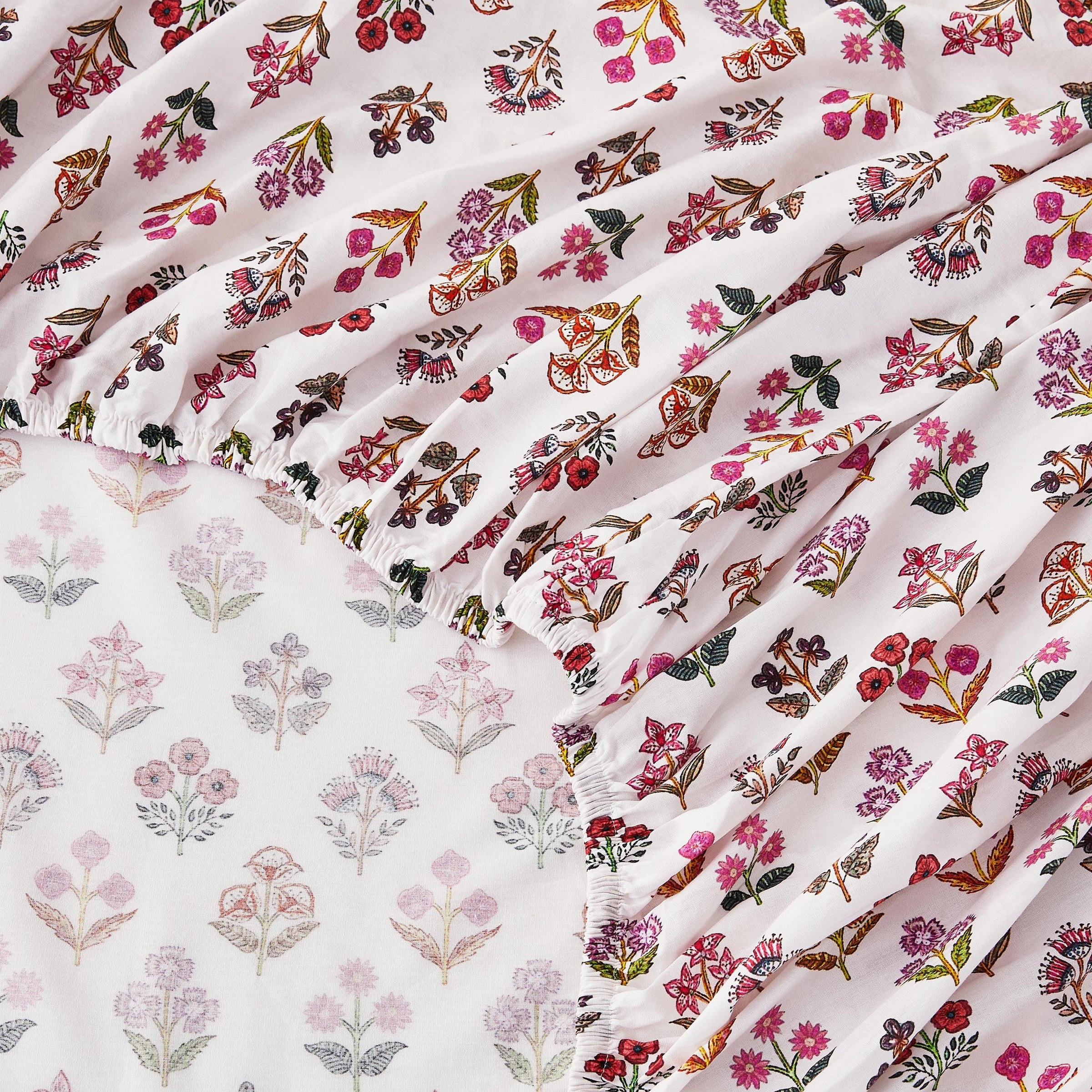 Happy Garden Printed Cotton Percale Sheet Set