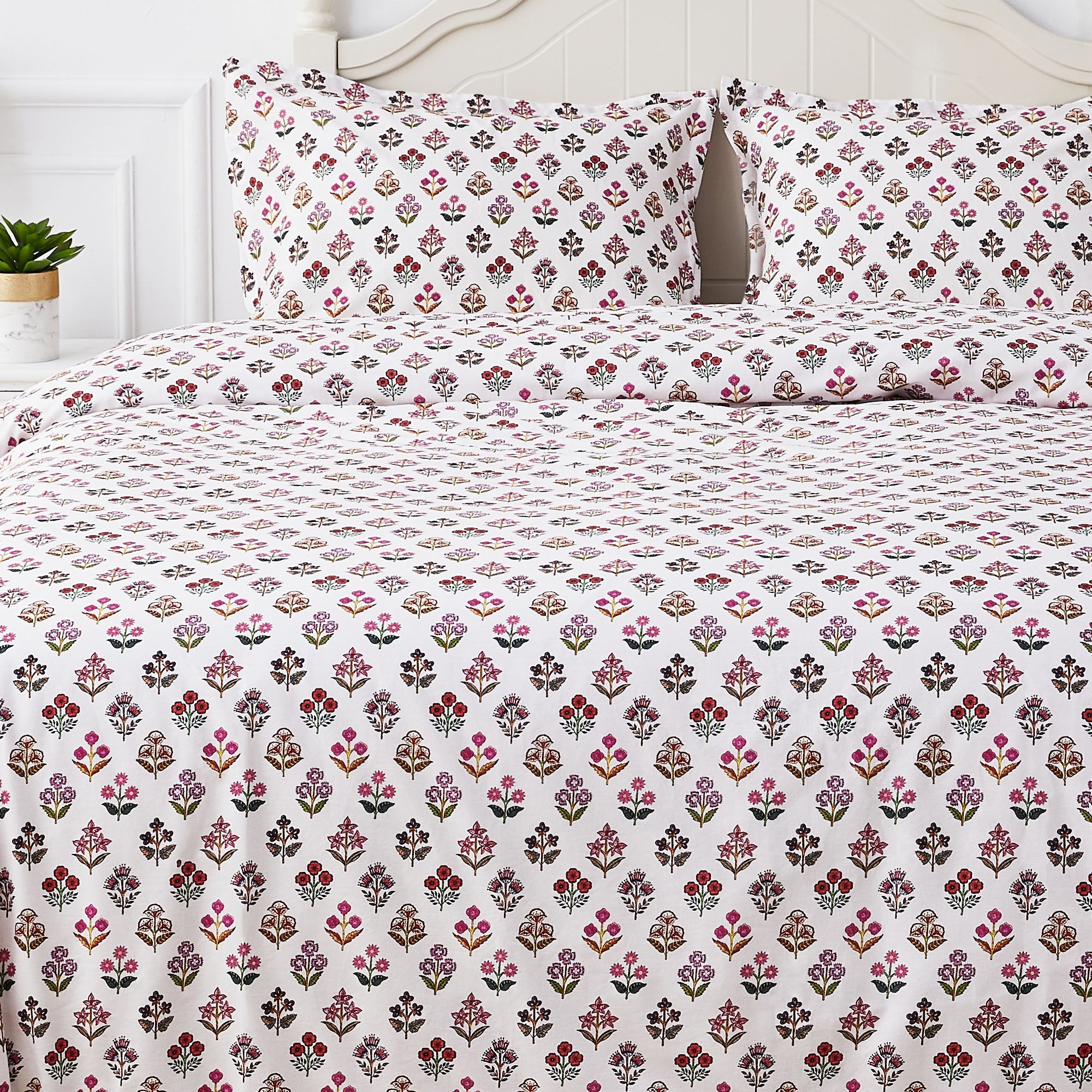 Happy Garden Printed Cotton Percale Duvet Set