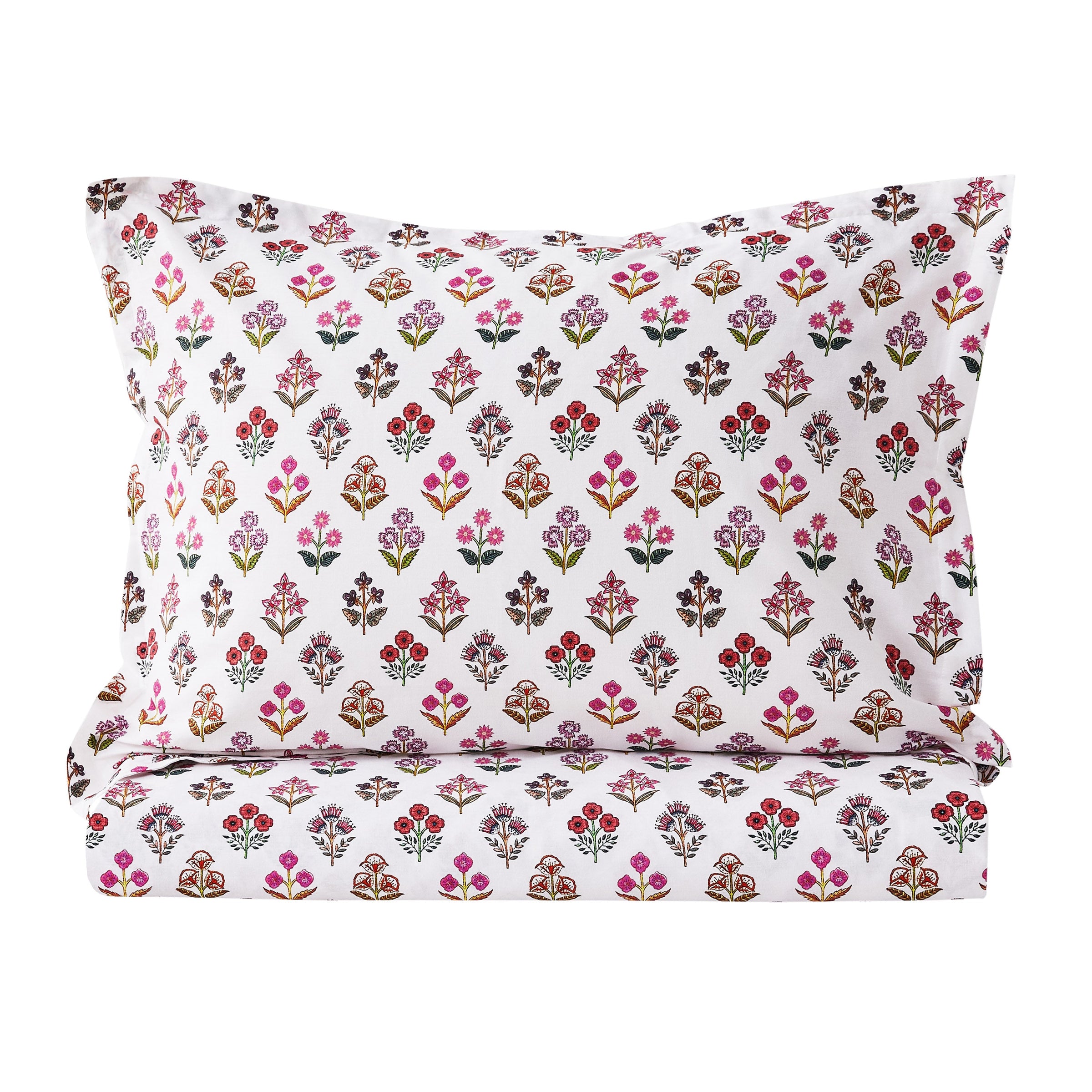 Happy Garden Printed Cotton Percale Duvet Set