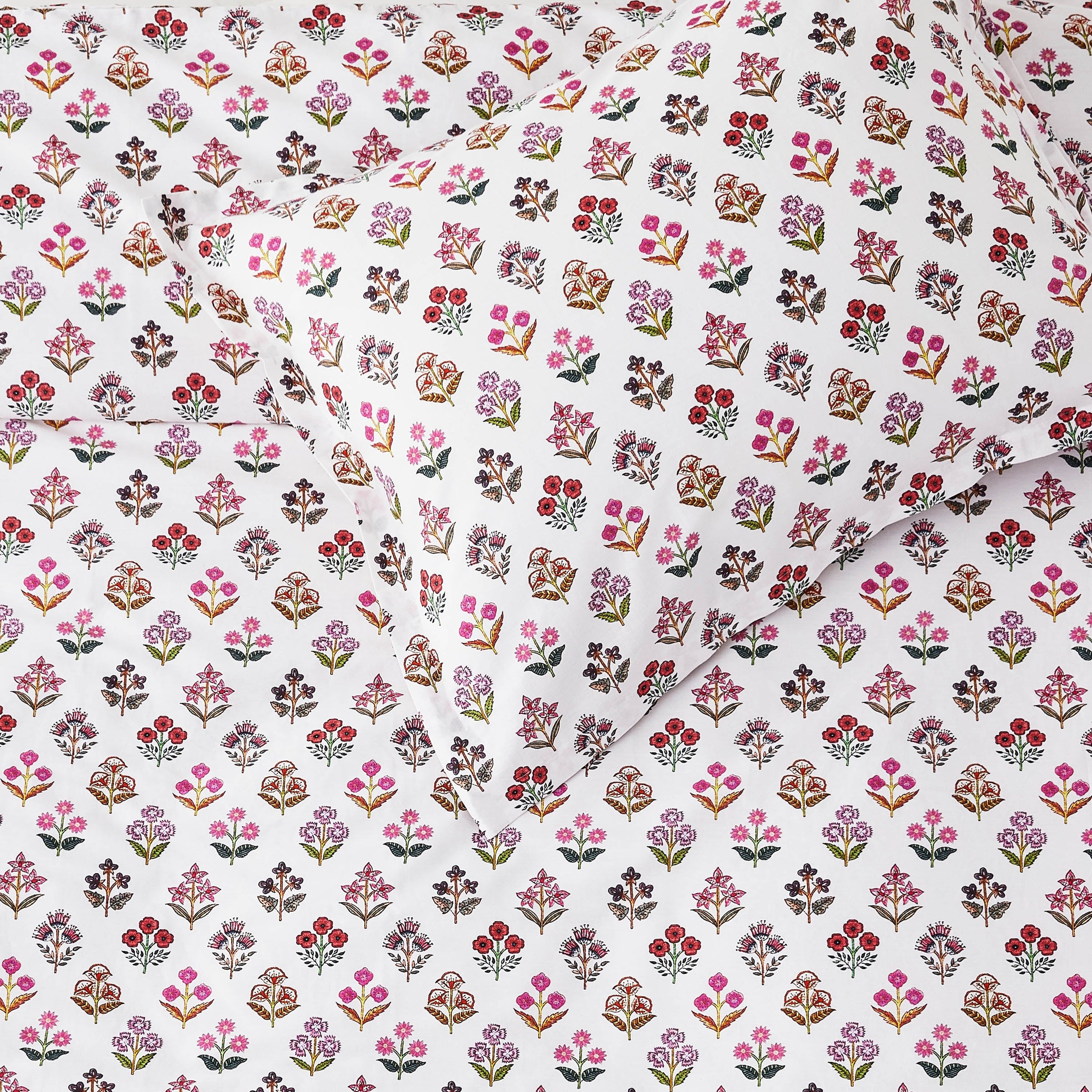 Happy Garden Printed Cotton Percale Duvet Set