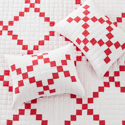 Irish Chain Patchwork Cotton Quilt Set