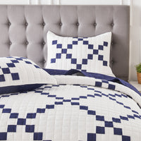 Irish Chain Patchwork Cotton Quilt Set