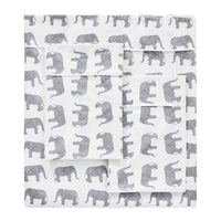 Elephants Flannel Sheet Set