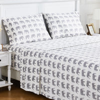 Elephants Flannel Bedding Bundle