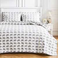 Elephants Flannel Bedding Bundle