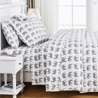 Elephants Flannel Bedding Bundle