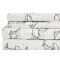 Horses Flannel Sheet Set