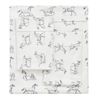 Horses Flannel Sheet Set