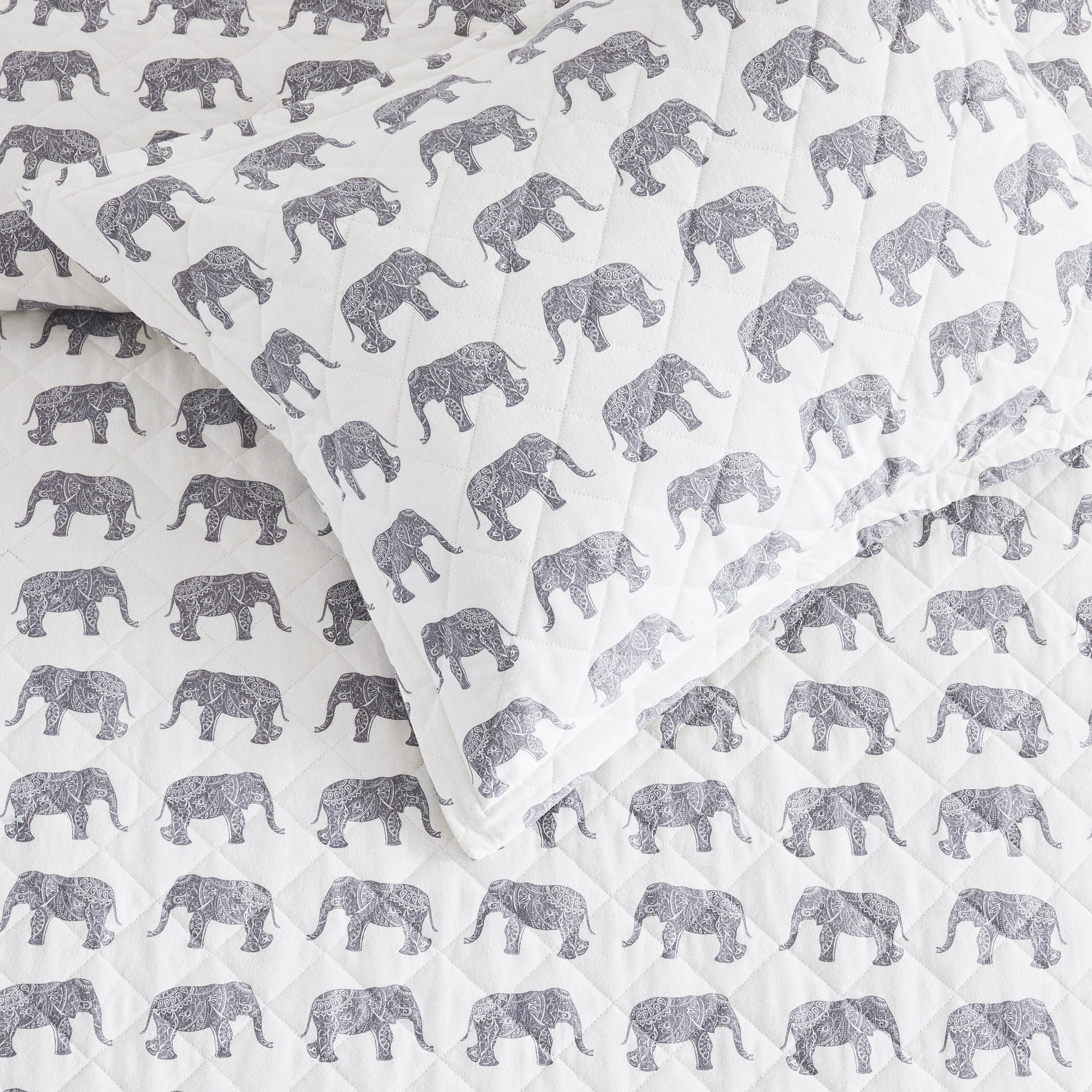 Elephants Flannel Bedding Bundle