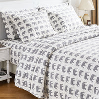 Elephants Flannel Bedding Bundle