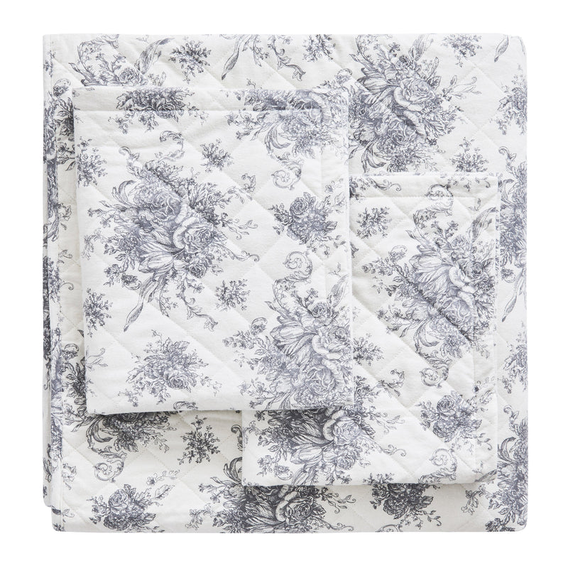 Petit Toile Cotton Flannel Quilt Set