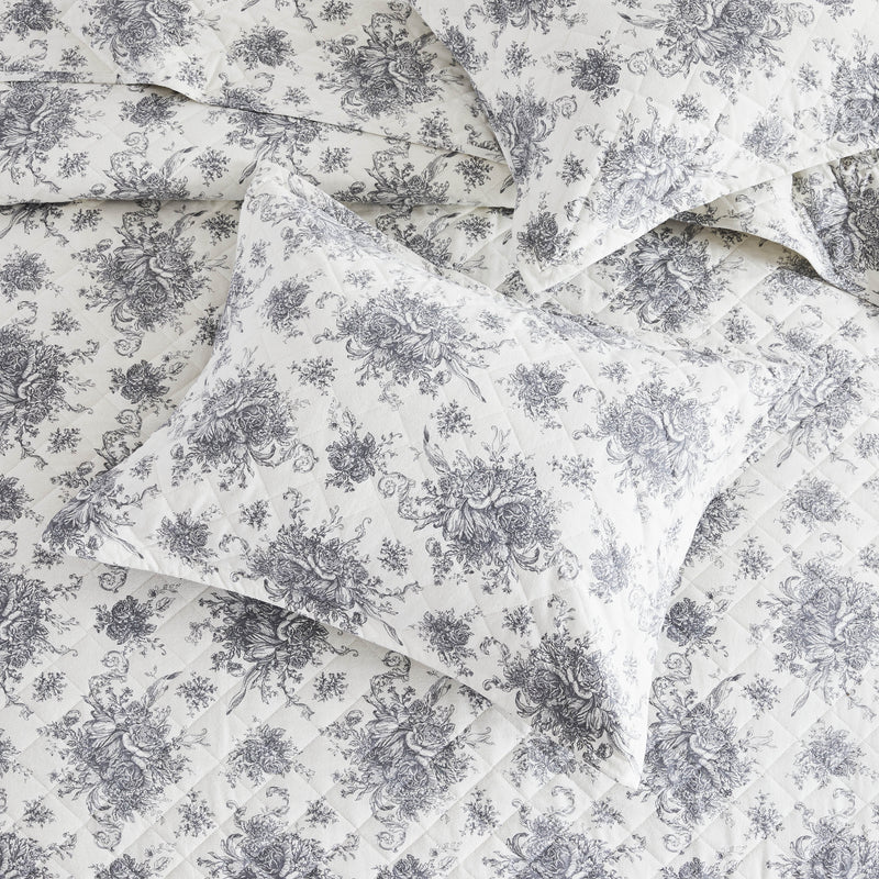 Petit Toile Cotton Flannel Quilt Set