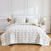 Horses Cotton Flannel Quilt Set