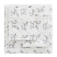 Horses Cotton Flannel Quilt Set