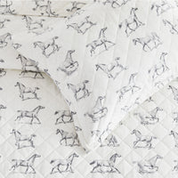 Horses Cotton Flannel Quilt Set