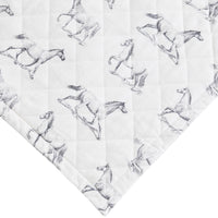 Horses Cotton Flannel Quilt Set