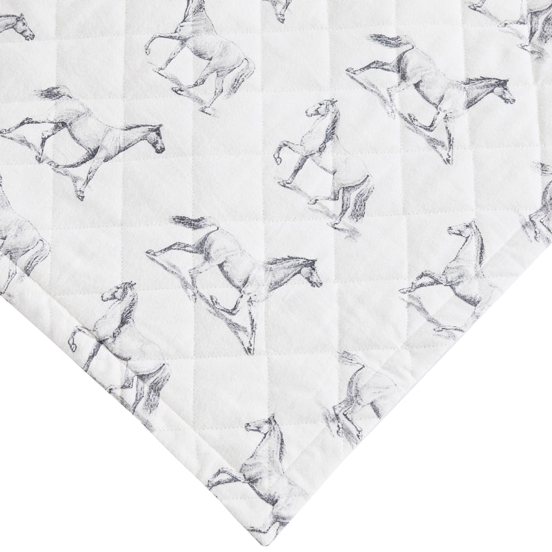 Horses Cotton Flannel Quilt Set