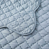 Diamond Scallop Cotton Voile Hand Stitched Quilt Set