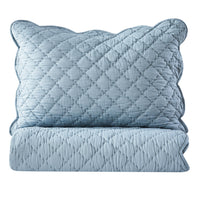 Diamond Scallop Cotton Voile Hand Stitched Quilt Set