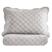 Diamond Scallop Cotton Voile Hand Stitched Quilt Set
