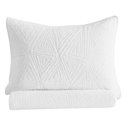 Dancing Triangles Stonewashed Cotton Quilt Set