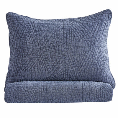 Dancing Triangles Stonewashed Cotton Quilt Set