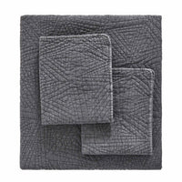 Dancing Triangles Stonewashed Cotton Quilt Set