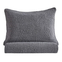 Dancing Triangles Stonewashed Cotton Quilt Set