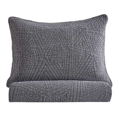 Dancing Triangles Stonewashed Cotton Quilt Set